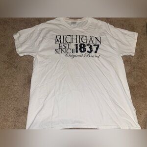 White T-Shirt Michigan 1837
